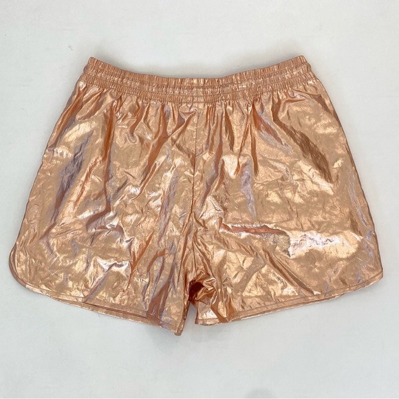 A.L.C. ALC Ryder Gold Metallic Linen Shorts Large - Picture 7 of 7